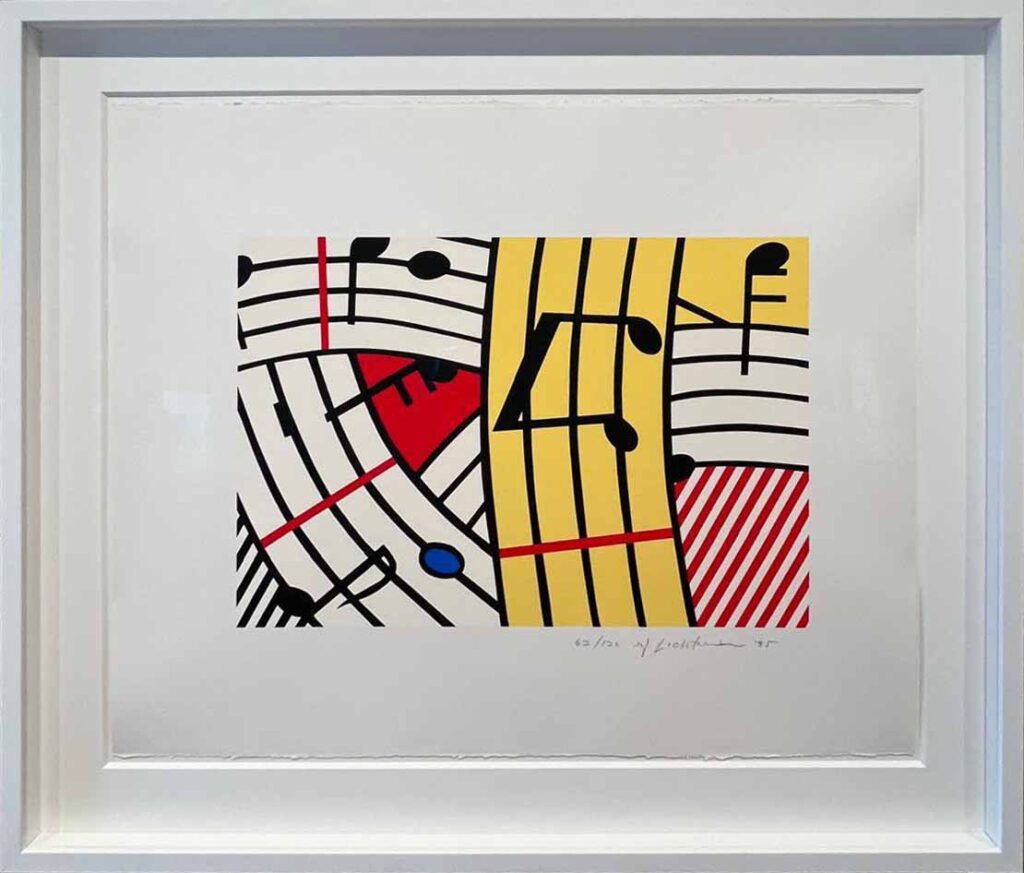 LICHTENSTEIN- Musical Notes (Composition IV) (1995) FRAMED (1)