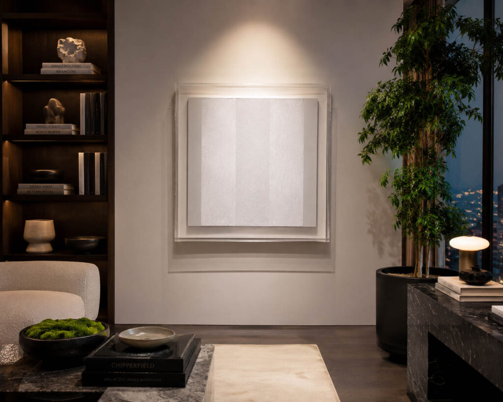 Mary Corse- Untitled (2000- White Light series) WALL MOCK